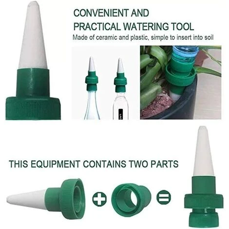 VERSAILLESFR 4 Pcs Irrigation Goutte à Goutte Kit,Vacances En Céramique D'arrosage Automatique Pour Plantes Pour Jardin Maison Intérieur Extérieur Vert Foncé 11cm Versailles 3 VERSAILLESFR 4 Pcs Irrigation Goutte à Goutte Kit,Vacances En Céramique D'arrosage Automatique Pour Plantes Pour Jardin Maison Intérieur Extérieur Vert Foncé 11cm Versailles – Image 3