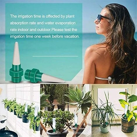 VERSAILLESFR 4 Pcs Irrigation Goutte à Goutte Kit,Vacances En Céramique D'arrosage Automatique Pour Plantes Pour Jardin Maison Intérieur Extérieur Vert Foncé 11cm Versailles 5 VERSAILLESFR 4 Pcs Irrigation Goutte à Goutte Kit,Vacances En Céramique D'arrosage Automatique Pour Plantes Pour Jardin Maison Intérieur Extérieur Vert Foncé 11cm Versailles – Image 5
