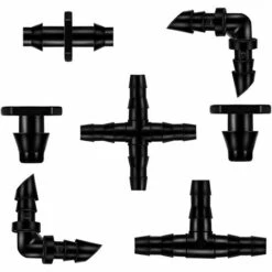 VERSAILLESFR 300Pièces Irrigation Goutte à Goutte Kit, HOINCO Connecteurs Barbelés Pour Irrigation Pour Tube 1/4 Pouces, Pour Plantes De Patio(Coudes, Bouchons D'Extrémité, Barbes Droites, Tés, Couplage à 4 Voies) Versailles