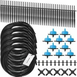 HOLZBRINK Kit N°4 Pour L’arrosage Du Jardin Avec Raccord En Croix Et Goutteur Jaune, Débit 2l/h, 1 Set, HTB-04-G-1