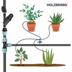 HOLZBRINK Kit N°4 Pour L’arrosage Du Jardin Avec Raccord En Croix Et Goutteur Jaune, Débit 2l/h, 1 Set, HTB-04-G-1 -Promos Arrosage automatique Magasin 53866492 4