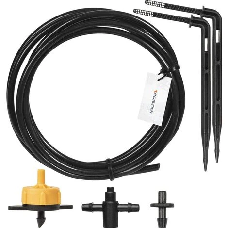 HOLZBRINK Kit N°1 Pour L’arrosage Du Jardin Avec émetteur-fl?che Courbé Et Goutteur, Noir Débit 4l/h, 1 Lot, HTB-01-S-1 1 HOLZBRINK Kit N°1 Pour L’arrosage Du Jardin Avec émetteur-fl?che Courbé Et Goutteur, Noir Débit 4l/h, 1 Lot, HTB-01-S-1