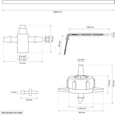 HOLZBRINK Kit N°1 Pour L’arrosage Du Jardin Avec émetteur-fl?che Courbé Et Goutteur, Noir Débit 4l/h, 1 Lot, HTB-01-S-1 2 HOLZBRINK Kit N°1 Pour L’arrosage Du Jardin Avec émetteur-fl?che Courbé Et Goutteur, Noir Débit 4l/h, 1 Lot, HTB-01-S-1 – Image 2