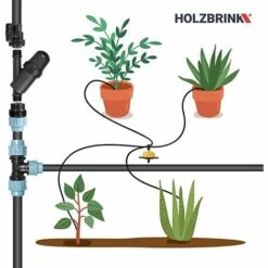 HOLZBRINK Kit N°3 Pour L’arrosage Du Jardin Avec Raccord En Croix Et Goutteur Bleu, Débit 8l/h, 1 Lot, HTB-03-B-1 -Promos Arrosage automatique Magasin 53866539 4