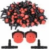 DECKON 200pcs Goutteur Irrigation Réglable+Tee Joint De Tuyau Système D'arrosage Automatique Goutte à Goutte Micro Gicleurs Drippers Pour Plante Serre DIY Jardin