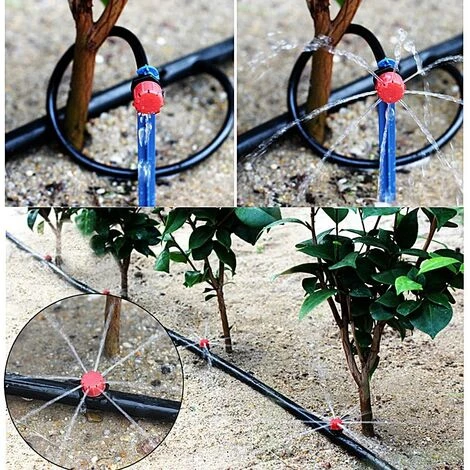 DECKON 200pcs Goutteur Irrigation Réglable+Tee Joint De Tuyau Système D'arrosage Automatique Goutte à Goutte Micro Gicleurs Drippers Pour Plante Serre DIY Jardin 3 DECKON 200pcs Goutteur Irrigation Réglable+Tee Joint De Tuyau Système D'arrosage Automatique Goutte à Goutte Micro Gicleurs Drippers Pour Plante Serre DIY Jardin – Image 3