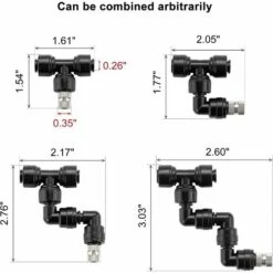 MODOU Lot De 30 Raccords D'irrigation Goutte à Goutte Pour Aquarium, Buse De Pulvérisation Réglable à 360 °, Arroseur Pour Paysage, Fleurs, Terrasses, Plantes (5 Lots) -Promos Arrosage automatique Magasin 54087104 2