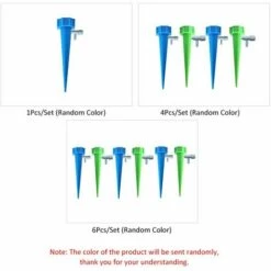 LIFCAUSAL Abreuvoir Automatique Pour Plantes, Goutteurs D'irrigation Avec Interrupteur De Valve De Contrôle à Libération Lente Pour L'extérieur, L'intérieur, La Maison, Le Jardin, La Fleur, L'arrosage Des Plantes (couleur Aléatoire), 1 Pièce -Promos Arrosage automatique Magasin 54344886 4