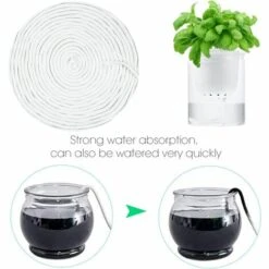 Corde De Mèche Irrigation Triomphe 20m Automatique Arrosage Corde Coton 4 MM Avec Système D'irrigation Automatique DIY Vacation Dispositif D'arrosage Pour Plantes Pour Jardins, Paniers, Pots, Plantes -Promos Arrosage automatique Magasin 54384259 4