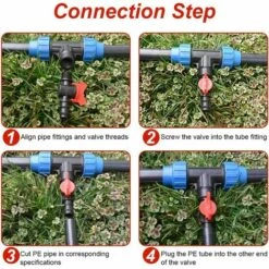 12 PCS Robinet De Jardin Pour Tuyau,Triomphe Tuyau Vanne D'irrigation 16 * 16mm Robinet D'arrêt Raccord En Plastique Pour Le Contrôle Extérieur De La Vanne D'eau De Jardin (Noir + Rouge) -Promos Arrosage automatique Magasin 54384281 4