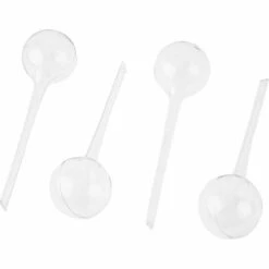 ILOVEMILAN Lot De 4 Balles Système D'arrosage à Double Semaines, Escamotable, Plantes En Plastique Transparent PVC, 8 Cm