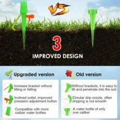 20pcs Irrigation Goutte à Goutte Kit, Piquets D'arrosage Automatiques Avec 20pcs Support Anti-basculement, Convient à Toutes Les Bouteilles, Pour Les Plantes D'intérieur Et D'extérieur (20PCS),Macaron -Promos Arrosage automatique Magasin 54423613 3