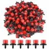 100pcs Goutteur Irrigation Réglable, 1/4'' Système Dirrigation Goutte à Goutte Micro Flow Drip Head Buses De Brouillard Dirrigation Pour Jardins Potagers Ou Massifs De Fleurs (Rouge),Macaron