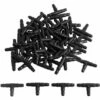 REGALI 100 Pcs Tee Raccord De Tuyau 4/7mm- T Raccord Connecteur PVC D'arrosage Buse D'atomisation Goutte à Goutte Micro Spray Irrigation Joint Pour Tuyau Systèmes Automatique Outil