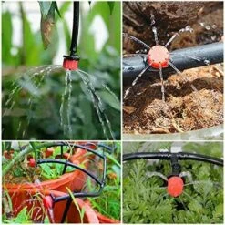 ENLENK 100PCS Goutteurs Irrigation Goutte à Goutte Dripper, Buses De Gicleurs Émetteur Jardin, Arrosage Goutte à Goutte Automatique 360° Réglable Pour Plante Serre Pelouse DIY -Promos Arrosage automatique Magasin 54995079 4