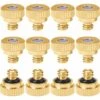 ENLENK 20PCS Buse De Brumisation En Laiton Buse Brumisateur Arrosage 0.4mm Srrosage Sprinkler Pour Irrigation De Jardin Système De Refroidissement