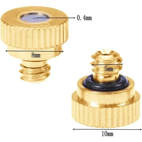 ENLENK 20PCS Buse De Brumisation En Laiton Buse Brumisateur Arrosage 0.4mm Srrosage Sprinkler Pour Irrigation De Jardin Système De Refroidissement 2 ENLENK 20PCS Buse De Brumisation En Laiton Buse Brumisateur Arrosage 0.4mm Srrosage Sprinkler Pour Irrigation De Jardin Système De Refroidissement – Image 2