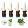 CADEAUX 4 Pcs Irrigation Goutte à Goutte Kit,Vacances En Céramique D'arrosage Automatique Pour Plantes Pour Jardin Maison Intérieur Extérieur
