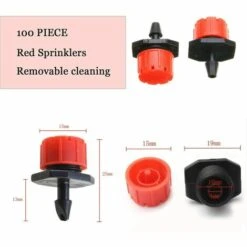 Ensoleillé Goutteurs D'irrigation, 100pcs Arroseurs D'arrosage Réglables Kits De Système D'irrigation Goutte à Goutte Micro Flow Drip Head Irrigation Buses De Brumisation -Promos Arrosage automatique Magasin 55285809 3