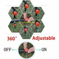 Ensoleillé Goutteurs D'irrigation, 100pcs Arroseurs D'arrosage Réglables Kits De Système D'irrigation Goutte à Goutte Micro Flow Drip Head Irrigation Buses De Brumisation -Promos Arrosage automatique Magasin 55285809 4