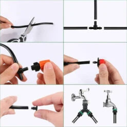 PETITES ECREVISSES 25M Kit D'Irrigation Goutte 97 Pcs Kit Arrosage Automatique Système D'arosage De Jardin Automatique Pour Patio Potager Pelouse -Promos Arrosage automatique Magasin 55495775 4