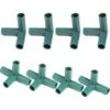 GUAZHUNIFR Connecteur De Cadre,8 Pièces Construction De Cadre De Serre,Connecteurs En Pvc,Durable,Convient Aux Cadres De Serre D'Un DiamèTre De 16 Mm,Aux Tuyaux,Aux Conduites D'Eau,Aux Meubles(3 Voies,4 Voies)