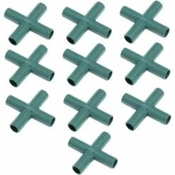 GUAZHUNIFR Connecteurs De Cadre Connecteurs En Plastique Connecteurs Connecteurs Connecteurs De Tube D'angle Droit Connecteurs De Construction Pour Serre 16mm 4 Voies Croix 10pcs