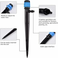 100 Pièces Goutteur D'irrigation, 360 Degrés Adjustable Micro Sprinkler Pour 4-7mm Tube D'irrigation, Pour L'irrigation De Pelouse De Serre De Jardin, Bleu，Fontainebleau -Promos Arrosage automatique Magasin 55792300 3