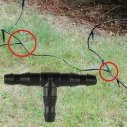 PERLE RARE 50 Pcs Tee Raccord De Tuyau 4/7mm- T Raccord Connecteur PVC D'arrosage Buse D'atomisation Goutte à Goutte Micro Spray Irrigation Joint Pour Tuyau Systèmes Automatique Outil -Promos Arrosage automatique Magasin 55869338 3