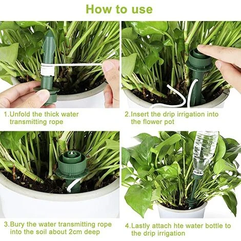 GUAZHUNIFR Irrigation Goutte à Goutte Kit,12Pcs Arrosage Plantes Automatique DIY Système,Réglable Irrigation De Plante Automatique Pour Jardin Maison Intérieur Extérieur,GU.B/bon 2 GUAZHUNIFR Irrigation Goutte à Goutte Kit,12Pcs Arrosage Plantes Automatique DIY Système,Réglable Irrigation De Plante Automatique Pour Jardin Maison Intérieur Extérieur,GU.B/bon – Image 2