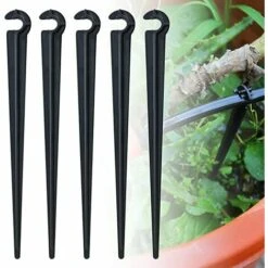 GUAZHUNIFR 100 Pcs Support Tuyau Arrosage En PE Piquet De Fixation Au Sol Porte Tuyau Arrosage De Φ De 7mm Accroche Tuyau Arrosage Piquet Goutte à Goutte Crochet Pour Tuyau Arrosage Irrigation Jardin，GU.B/bon