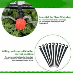 GUAZHUNIFR 100 Pcs Support Tuyau Arrosage En PE Piquet De Fixation Au Sol Porte Tuyau Arrosage De Φ De 7mm Accroche Tuyau Arrosage Piquet Goutte à Goutte Crochet Pour Tuyau Arrosage Irrigation Jardin，GU.B/bon -Promos Arrosage automatique Magasin 56116114 3