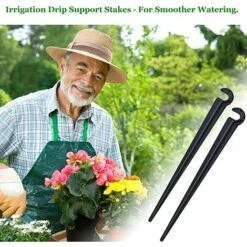 GUAZHUNIFR 100 Pcs Support Tuyau Arrosage En PE Piquet De Fixation Au Sol Porte Tuyau Arrosage De Φ De 7mm Accroche Tuyau Arrosage Piquet Goutte à Goutte Crochet Pour Tuyau Arrosage Irrigation Jardin，GU.B/bon -Promos Arrosage automatique Magasin 56116114 5