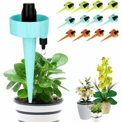 GUAZHUNIFR Irrigation Goutte à Goutte Kit, Arrosage Automatique Système Plante D'irrigation Cône, Gouteur Reglable Pour Arrosage Bouteille Dans Jardin, Balcon, Vacances, Intérieur Et Extérieur, 12 Pcs，GU.B/bon