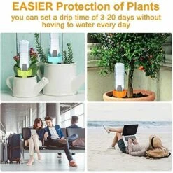 GUAZHUNIFR Irrigation Goutte à Goutte Kit, Arrosage Automatique Système Plante D'irrigation Cône, Gouteur Reglable Pour Arrosage Bouteille Dans Jardin, Balcon, Vacances, Intérieur Et Extérieur, 12 Pcs，GU.B/bon -Promos Arrosage automatique Magasin 56116124 3