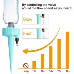 GUAZHUNIFR Irrigation Goutte à Goutte Kit, Arrosage Automatique Système Plante D'irrigation Cône, Gouteur Reglable Pour Arrosage Bouteille Dans Jardin, Balcon, Vacances, Intérieur Et Extérieur, 12 Pcs，GU.B/bon -Promos Arrosage automatique Magasin 56116124 4