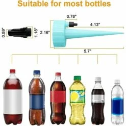 GUAZHUNIFR Irrigation Goutte à Goutte Kit, Arrosage Automatique Système Plante D'irrigation Cône, Gouteur Reglable Pour Arrosage Bouteille Dans Jardin, Balcon, Vacances, Intérieur Et Extérieur, 12 Pcs，GU.B/bon -Promos Arrosage automatique Magasin 56116124 5