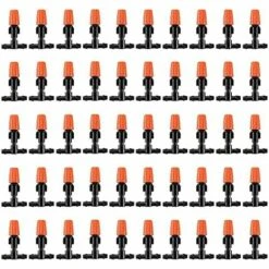 GUAZHUNIFR 50pcs Goutteur Irrigation Réglable, 1/4'' Système Dirrigation Goutte à Goutte Micro Flow Drip Head Buses De Brouillard Dirrigation Pour Jardins Potagers Ou Massifs De Fleurs，GU.B/bon