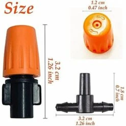 GUAZHUNIFR 50pcs Goutteur Irrigation Réglable, 1/4'' Système Dirrigation Goutte à Goutte Micro Flow Drip Head Buses De Brouillard Dirrigation Pour Jardins Potagers Ou Massifs De Fleurs，GU.B/bon -Promos Arrosage automatique Magasin 56116131 3