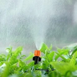 GUAZHUNIFR 50pcs Goutteur Irrigation Réglable, 1/4'' Système Dirrigation Goutte à Goutte Micro Flow Drip Head Buses De Brouillard Dirrigation Pour Jardins Potagers Ou Massifs De Fleurs，GU.B/bon -Promos Arrosage automatique Magasin 56116131 4