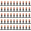 CHANCEY 50pcs Goutteur Irrigation Réglable, Système Dirrigation Goutte à Goutte Micro Flow Drip Head Buses De Brouillard Dirrigation Pour Jardins Potagers Ou Massifs De Fleurs,SEMAket,noir+orange