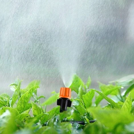 CHANCEY 50pcs Goutteur Irrigation Réglable, Système Dirrigation Goutte à Goutte Micro Flow Drip Head Buses De Brouillard Dirrigation Pour Jardins Potagers Ou Massifs De Fleurs,SEMAket,noir+orange 4 CHANCEY 50pcs Goutteur Irrigation Réglable, Système Dirrigation Goutte à Goutte Micro Flow Drip Head Buses De Brouillard Dirrigation Pour Jardins Potagers Ou Massifs De Fleurs,SEMAket,noir+orange – Image 4