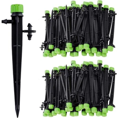 CHANCEY 100pcs Micro-asperseur D'irrigation Goutte à Goutte, 360 Degrés 8 Trous D'eau Flux Irrigation Emetteurs Pour Tube De 1/4 (4-7mm), Pour Système D'irrigation Goutte à Goutte De Jardin, Vert,SEMAket 1 CHANCEY 100pcs Micro-asperseur D'irrigation Goutte à Goutte, 360 Degrés 8 Trous D'eau Flux Irrigation Emetteurs Pour Tube De 1/4 (4-7mm), Pour Système D'irrigation Goutte à Goutte De Jardin, Vert,SEMAket