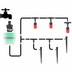 SUPERSELLER Kit D'arrosage Goutte à Goutte Les Accessoires Du Kit De Goutte à Goutte D'irrigation Pour L'arrosage Des Plantes Comprennent Une Buse D'atomisation Mister Dripper - Conduite D'eau De 25 Mètres Et 30 Goutteurs