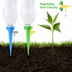 THSINDE Systeme Arrosage Goutte Goutte 10 Pièces Irrigation Goutte Goutte Kit Plante D'irrigation Cône Pour Arrosage Bouteille Dans Jardin, Plantes En Pot