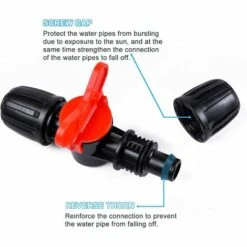 MACARON Vanne Commutateur D'Irrigation Goutte Tube D'Irrigation PE 16 Mm Raccords Verrouillage Barbelés Vannes Connecteurs Tuyau Vanne Barbelée Jardin - Arrêter/Activer Le Débit D'eau 20 Pièces LO-Ron -Promos Arrosage automatique Magasin 56679573 3