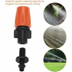 IRISFR 50Pcs Brumisation Pour Irrigation Micro Goutte Kit Brumisateur, Arrosage Goutte à Goutte Buses De D'Irrigation Par Egouttement De Jardin Réglable Ensemble D'Atomiseur De Tête D'Arroseuse，Lilaris -Promos Arrosage automatique Magasin 56742726 4