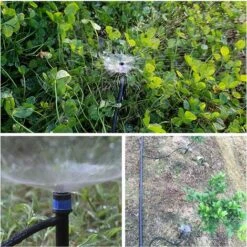 IRISFR 50 Pièces Goutteur D'irrigation, 360 Degrés Adjustable Micro Sprinkler Pour 1/4 (4-6mm) Tube D'irrigation, Pour L'irrigation De Pelouse De Serre De Jardin(bleu)，Lilaris -Promos Arrosage automatique Magasin 56742734 5