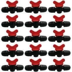 Thsinde15 Pièces Vanne Interrupteur Goutte à Goutte PE Tuyau D'Irrigation 16mm Verrou Barbelé Raccord Valve Connecteur Tuyau Barbelé Valve Jardin