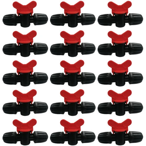 Thsinde15 Pièces Vanne Interrupteur Goutte à Goutte PE Tuyau D'Irrigation 16mm Verrou Barbelé Raccord Valve Connecteur Tuyau Barbelé Valve Jardin 1 Thsinde15 Pièces Vanne Interrupteur Goutte à Goutte PE Tuyau D'Irrigation 16mm Verrou Barbelé Raccord Valve Connecteur Tuyau Barbelé Valve Jardin